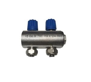 Kalde 1\'\' Kendinden Vanalı Kollektör 2 Ağızlı (Mavi)